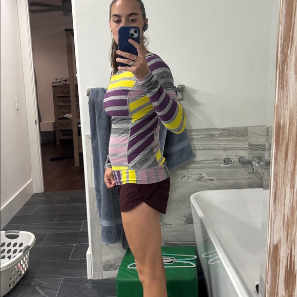 Striped Long Sleeve Lululemon Top - Picture 3 of 5